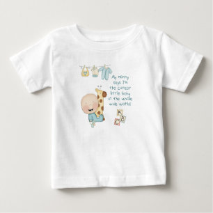 Camiseta De Bebé Mamá dice que soy el bebé más lindo del mundo ente