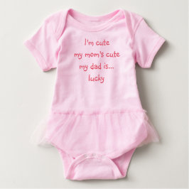 Camiseta De Bebé Mamá Divertida Papá Lindo Cuchitura de Baño Tutú R
