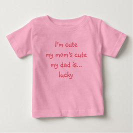 Camiseta De Bebé Mamá Divertida Papá Lindo Cuchitura de Baño Tutú R