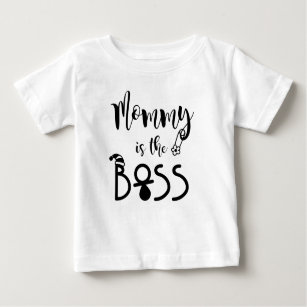 Camiseta De Bebé Mamá es divertida con el jefe