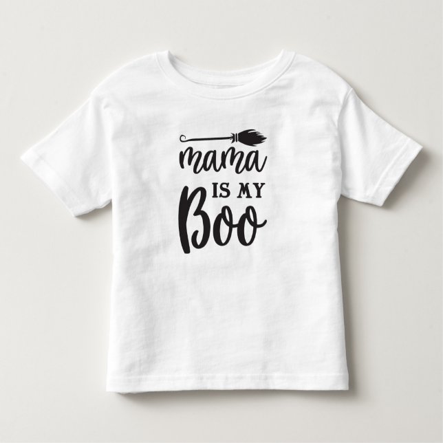 Camiseta De Bebé Mamá es mi Boo Halloween (Anverso)