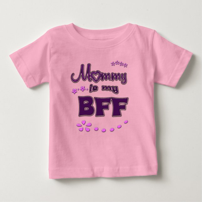 Camiseta De Bebé Mamá es mi mejor amiga (Anverso)