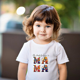 Camiseta De Bebé MAMA floral personalizado