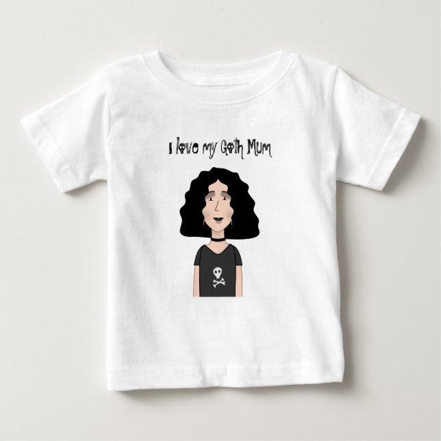 Camiseta De Bebé Mamá Gótico (Anverso)
