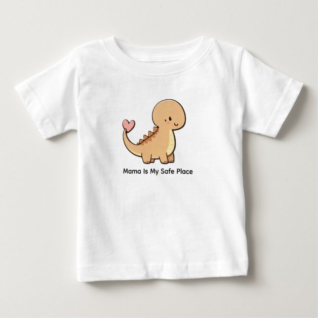 Camiseta De Bebé Mama Is My Safe Place baby t shirt (Anverso)