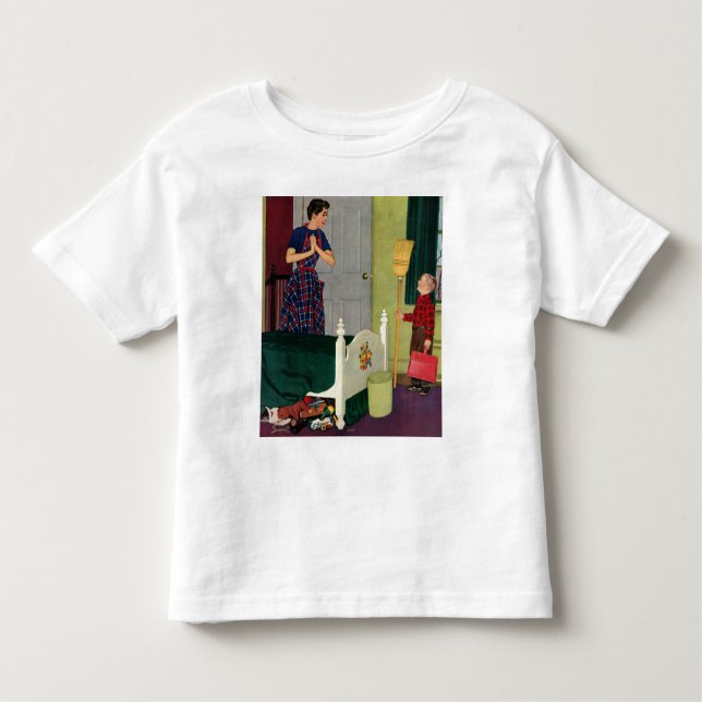 Camiseta De Bebé ¡Mamá, Limpié Mi Habitación! (Anverso)