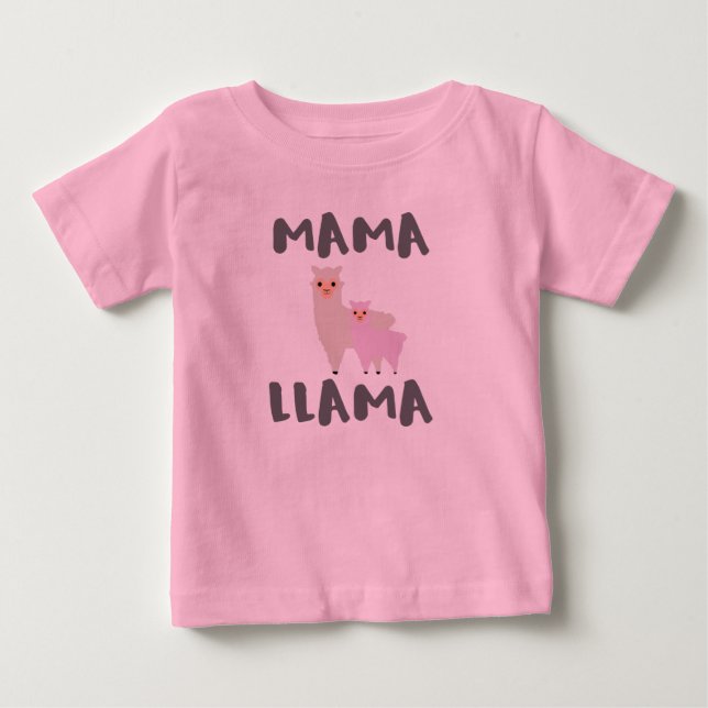 Camiseta De Bebé Mama Llama Mom (Anverso)