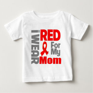 Camiseta De Bebé Mamá - llevo la cinta roja