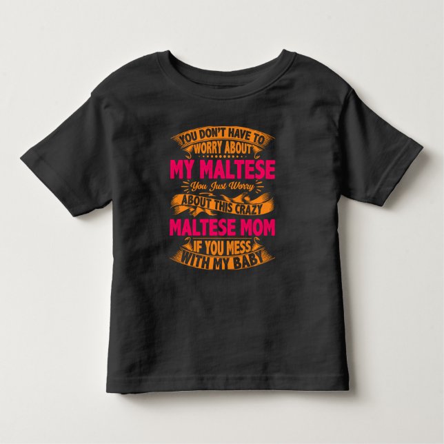 Camiseta De Bebé Mamá maltesa loca (Anverso)