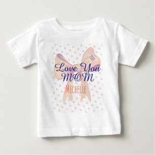 Camiseta De Bebé Mamá Mami Te Quiero Cute Moderno Día de las Madres