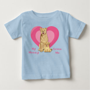 Camiseta De Bebé Mamá me ama a mi bebé león
