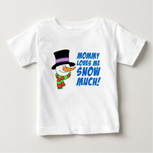 Camiseta De Bebé Mamá me ama mucho la nieve