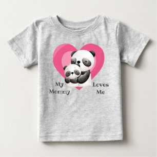 Camiseta De Bebé Mamá Me Ama Panda Oso Bebé Trato de Bodysuit