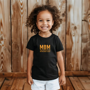 Camiseta De Bebé Mamá Mi Súper Héroe Eterno naranja