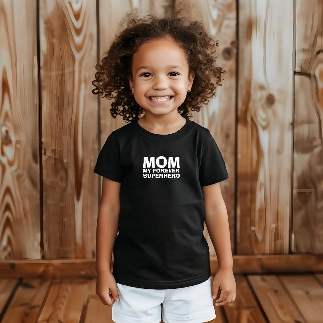 Camiseta De Bebé Mamá Mi Súper Héroe Favorito blanco (Subido por el creador)