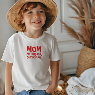 Camiseta De Bebé Mamá Mi Súper Héroe Favorito para Siempre negro