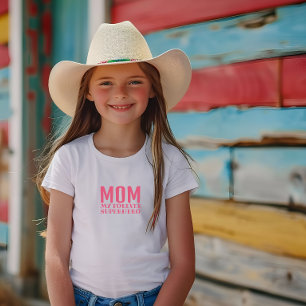 Camiseta De Bebé Mamá Mi Súper Héroe Rosa para Siempre
