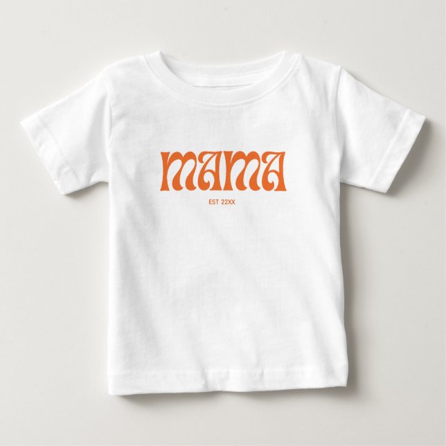 Camiseta De Bebé Mamá minimalista EST  (Anverso)