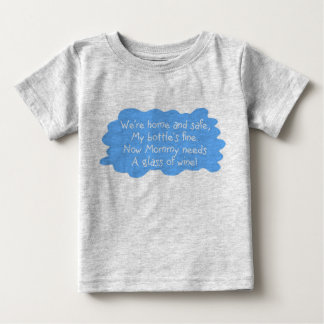 Camiseta De Bebé Mamá necesita vino azul