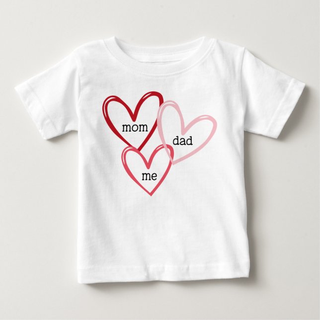 Camiseta De Bebé Mamá papá (Anverso)
