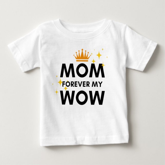 Camiseta De Bebé Mamá para siempre mi guau (Anverso)