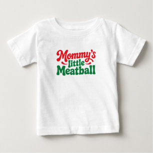 Camiseta De Bebé Mamá Pequeña Albóndiga Mamá Bebé Italiano Niño Peq
