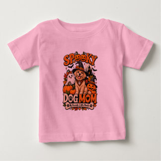 Camiseta De Bebé Mamá Perro Espeluznante Halloween Perrito Esquelet