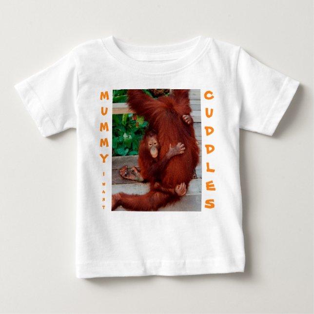 Camiseta De Bebé Mamá, quiero abrazos (Anverso)