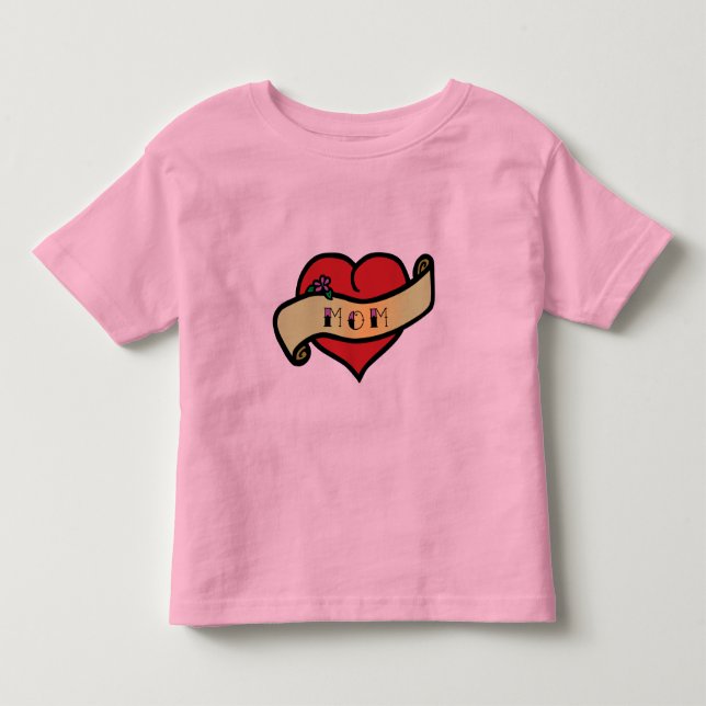 Camiseta De Bebé Mamá Tattoo Heart (Anverso)