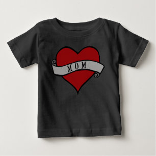 Camiseta De Bebé Mamá Tattoo Heart