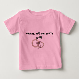 Camiseta De Bebé Mamá, ¿te vas a casar con él?