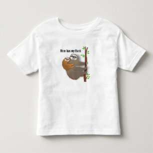 Camiseta De Bebé Mamá tiene mi mami de espalda y yo Sloth