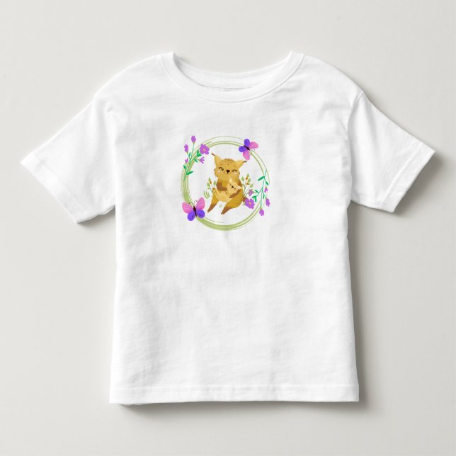 Camiseta De Bebé Mama y baby lynx/wildcat (Anverso)