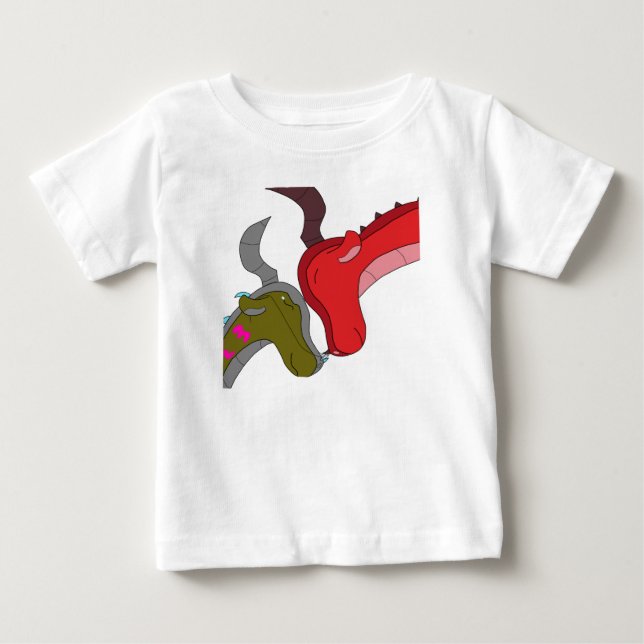 Camiseta de bebé: Mamá y Dragón Bebé (Anverso)