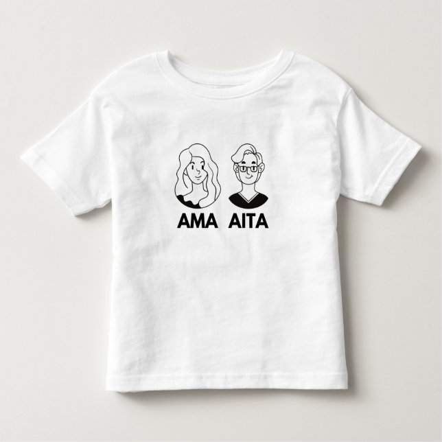 Camiseta De Bebé Mamá y papá en vasco - Ama eta Aita (Anverso)