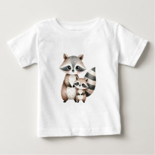 Camiseta De Bebé Mamá y yo-Mapache