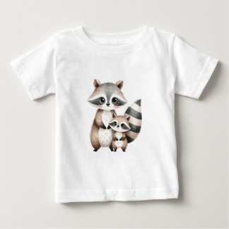 Camiseta De Bebé Mamá y yo-Mapache