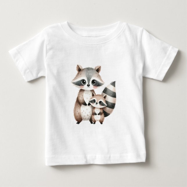 Camiseta De Bebé Mamá y yo-Mapache (Anverso)