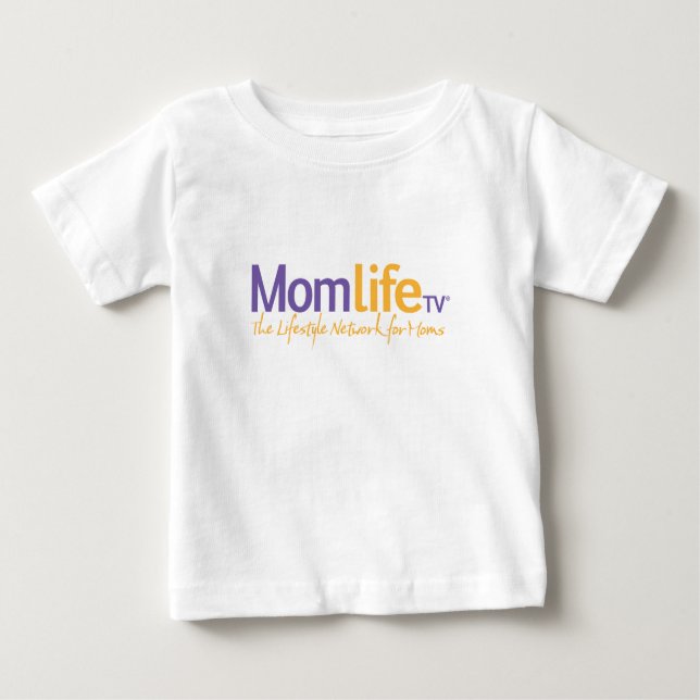 Camiseta De Bebé MamáLifeTV® Baby Tee - Blanco (Anverso)