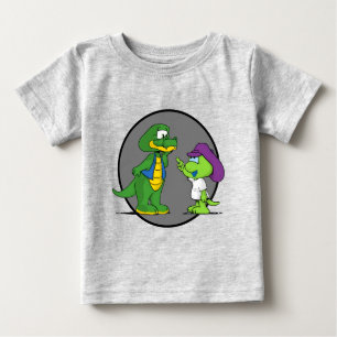 Camiseta De Bebé MAMAMACANZ Alligador verde y Chameleon