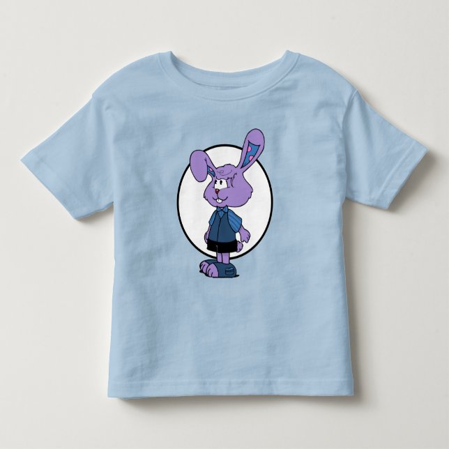 Camiseta De Bebé MAMAMACANZ | Conejo púrpura (Anverso)