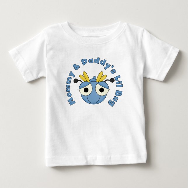 Camiseta De Bebé Mami y papi's Lil Bug (Anverso)