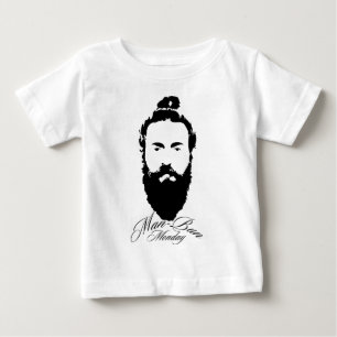 Camiseta De Bebé Man Bun Monday
