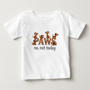 Camiseta De Bebé Manada de Patas: Equipo Divertido de Perros - "No,