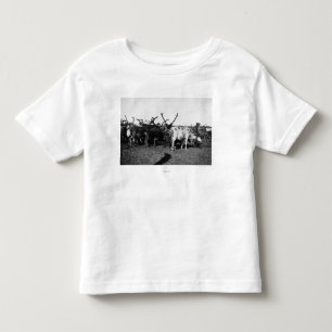 Camiseta De Bebé Manada del reno en la fotografía de Alaska