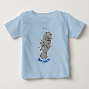 Camiseta De Bebé Manatí de bebé con ilustracion de burbujas