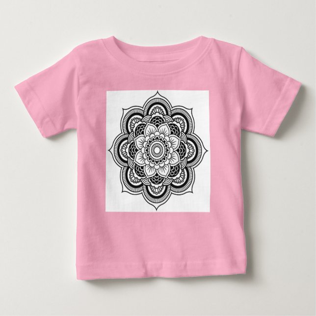 Camiseta De Bebé Mandala (Anverso)