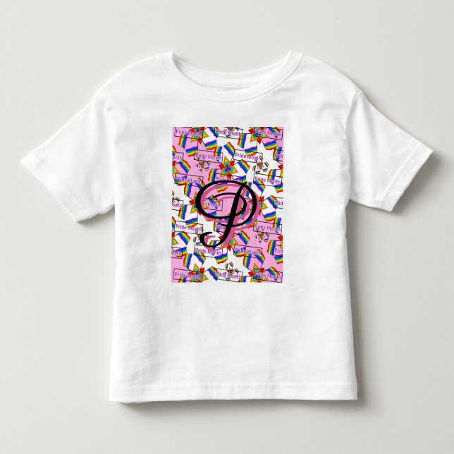 Camiseta De Bebé Mandalá de Arcoíris Monograma Orgullo - Geométrico (Anverso)