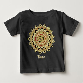 Camiseta De Bebé Mandala espiritual Símbolo Om de yoga retro person