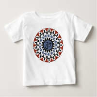 Mandala espiritual Yoga Om Azul Rust Kaleidoscope